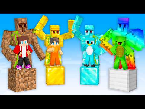 Milo vs Chip vs Friends: ONE BLOCK GOLEM Battle in Minecraft