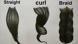 Different types of hair drawing tutorial ? How to draw different types of hair Drawing