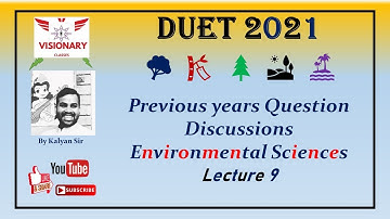 DUET 2021 | M.Sc. Environmental Science | Paper Analysis | Lecture 9 #environmentalscience