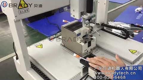 Automatic Screw Fastening Robot with dual platform to lock screws for LED ballast. Model : SC-180II