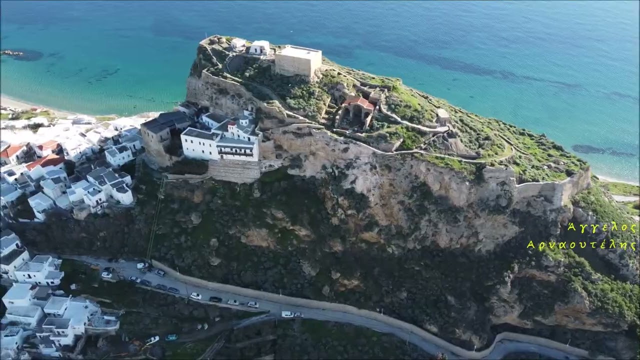 Η Χώρα και το Κάστρο (Σκύρος) ΑΝΩΘΕΝ - Aerial video by drones Dji