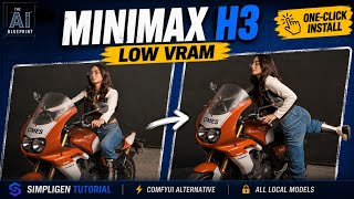 Minimax H3 on 8GB VRAM  All in one Workflow App!! One Click Install | Simpligen