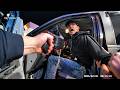 Wanted Man Floors It — Pinning Two Officers Against a Gas Pump