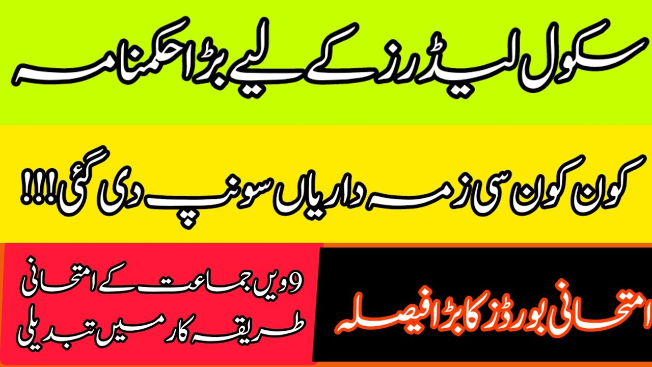 School Leaders Duty | 9th Exam pattern 2023