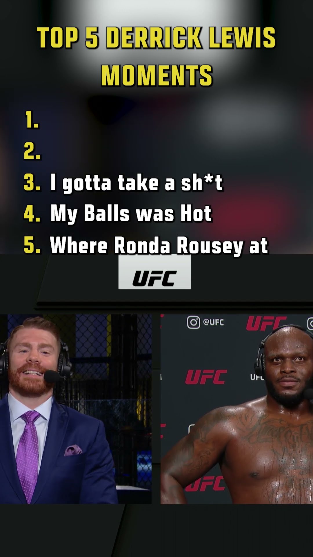 TOP 5 Derrick Lewis Moments ? #shorts