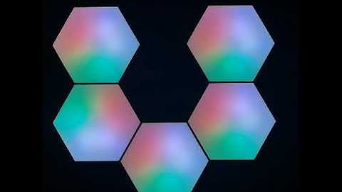 Hexagonal led light, music mode, controlled by hone app.