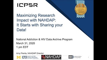 Maximizing Research Impact with NAHDAP: It Starts with Sharing Your Data!