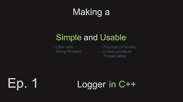 Simple Logger Ep. 1 Console Logging & Thread Safety (How To Make a Logger in C++)