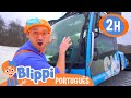 Blippi Explora um Aparador de Neve! | 2 HORAS DO BLIPPI! | Blippi em Português | Vídeos Educativos