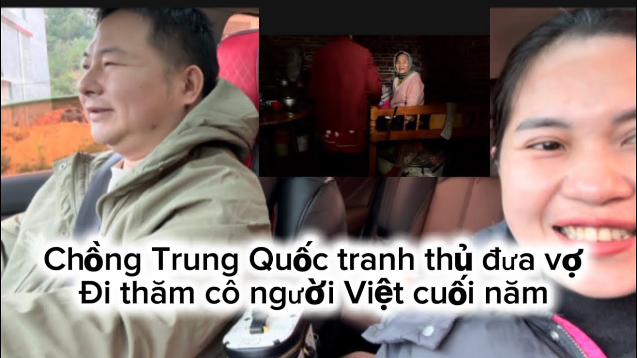 Chồng Trung quốc tranh thủ chở vợ đi tặng quà hỏi thăm cô dâu người Việt nam khó khăn ở Trung quốc