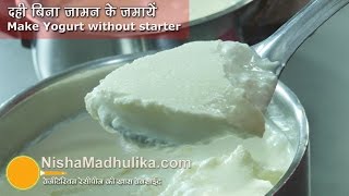 Making Dahi Without Starter Make Curd Without The Jaman Yogurt Without Yogurt Culture Youtube