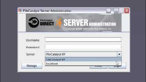 Using the FileCatalyst Server Administration Tool