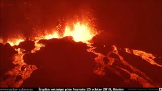 Éruption volcanique piton Fournaise - 25 octobre 2019 - Réunion