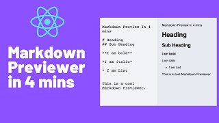 Build Markdown Previewer in 4 mins with React