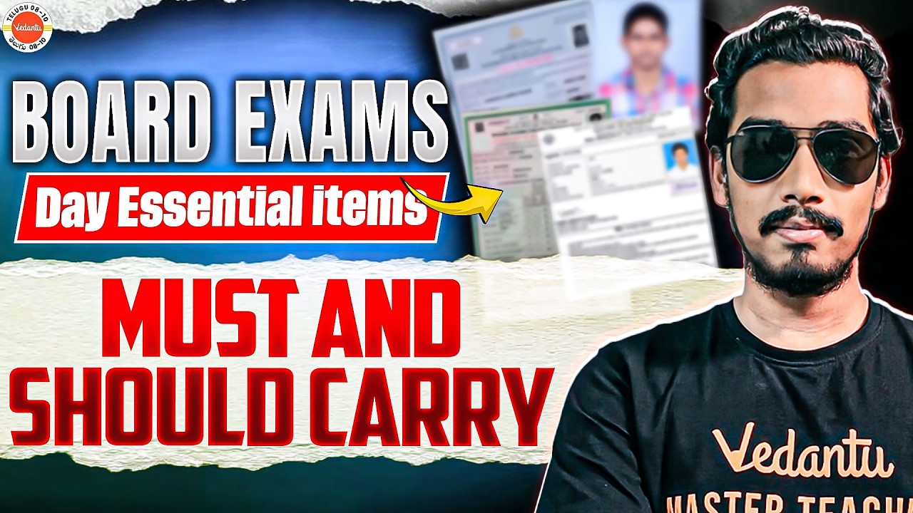 Board Exams Day Essentials: Don't Forget These! 🚨 SSC AP/TS | Rupesh Sir