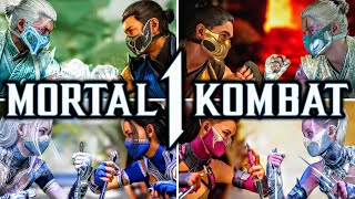 MK1 *ALL* CHARACTER INTRO DIALOGUES WITH ICE SKINS!! (MORTAL KOMBAT 1) 1080p 60 FPS (MK12)