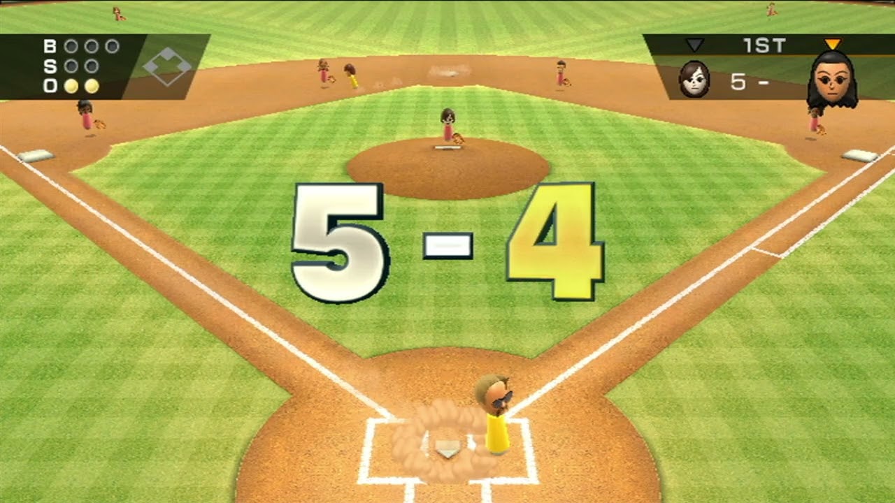 Wii Sports: Baseball 2 Players - Guest F vs Guest D