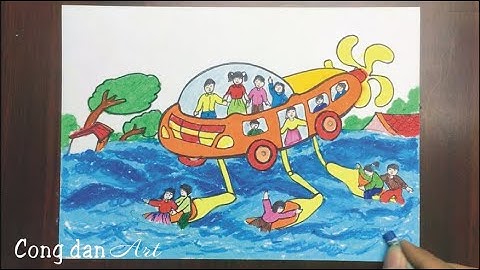 Vẽ tranh: Chiếc ô tô mơ ước | ô tô cứu hộ lũ lụt #155 | Cong dan art