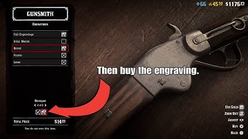 Red Dead 2 - How to change engraving colours