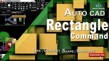 AutoCAD Tutorials - Rectangle Command | Area | Chamber | Elevation | Fillet | thickness| Tamil - 008