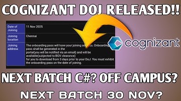 COGNIZANT DOJ RELEASED ON CAMPUS PYTHON CLUSTER || WHAT ABOUT OFF CAMPUS?WHAT ABOUT C# WHEN WILL GET
