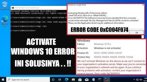 Mã lỗi cua microsoft 0xc004f074 trên win 7