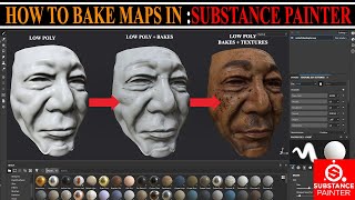 How to bake texture maps in Substance Painter (Easy +Fast) 2020