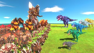 Tek Rex Of Evolution VS Lava Team  Animal Revolt Battle Simulator