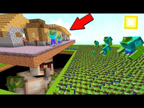 1000$ KORUNAKLI KÖY EV VS MUTANT ZOMBİ KIYAMETİ 😱 - Minecraft