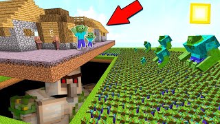 1000$ KORUNAKLI KÖY EV VS MUTANT ZOMBİ KIYAMETİ 😱 - Minecraft