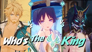 Varka Vs Wanderer Vs Xiao Showcase Comparison Genshin Impact Nod Krai