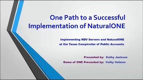 One path to a successful implementation of NaturalONE | Software AG