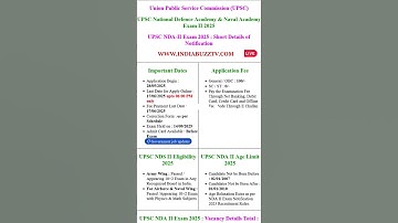 UPSC NDA II Online Form 2025 #upsc #latestgovtjobs #shortsfeed #govtjobs #upscexam #shorts #job