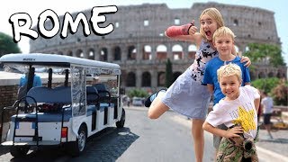 One Suitcase, Four Kids - Golf Cart Tour of Rome - Episode 10