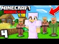 Adding VILLAGERS to my Town! Hardcore Minecraft 1.18 Episode #4