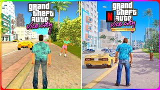 GTA Vice City Definitive Edition (Netflix) vs Original Mobile  (Detailed & Physics Comparison)