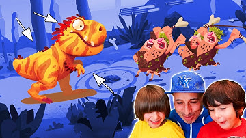 T-REX al RESCATE!! Nuevo dinosaurio en DINO BASH con DANI y EVAN