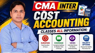 CMA Inter | Cost Accounting | Classes All Details | Dec 26/June 27 | CA Pankaj Sarawagi |