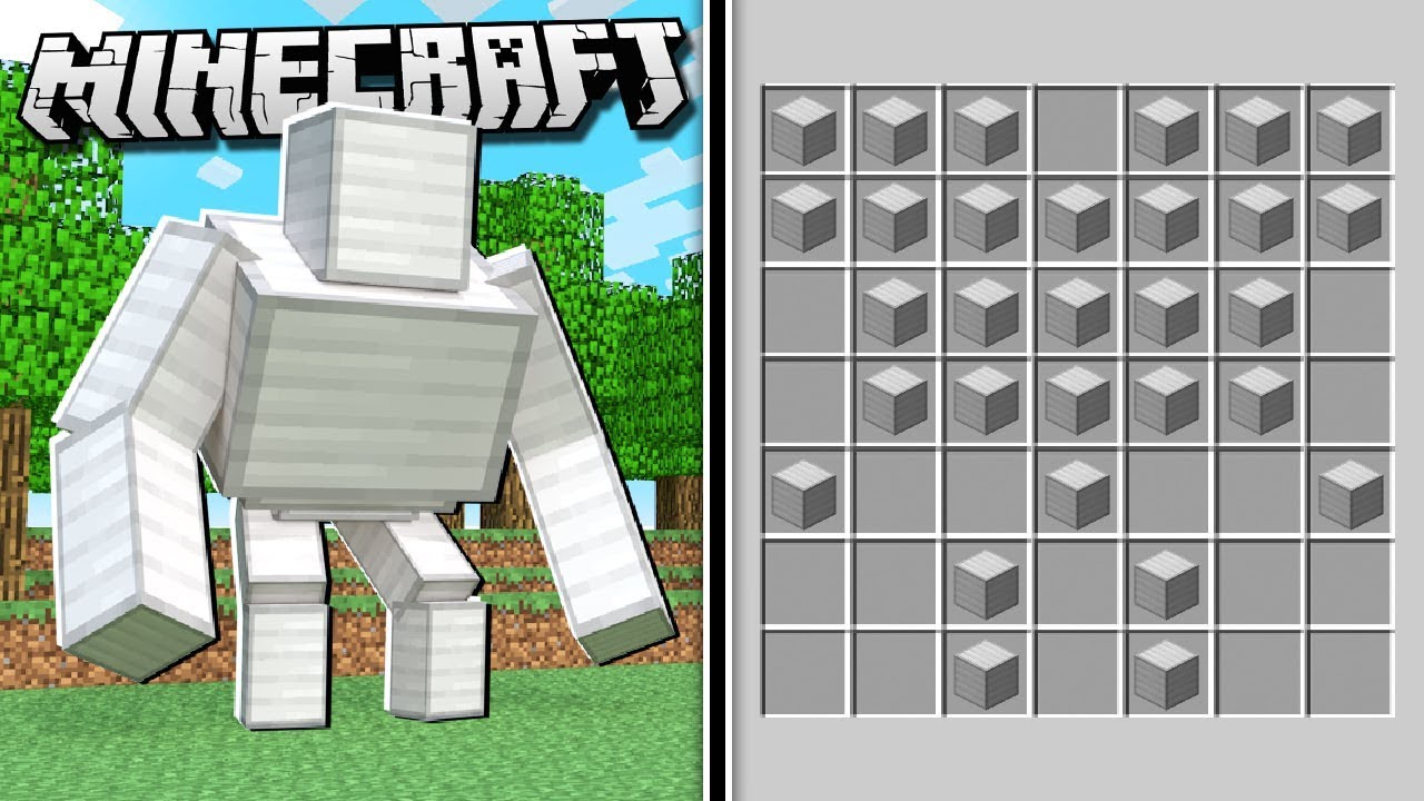 How To Make A Iron Golem In Minecraft Pe