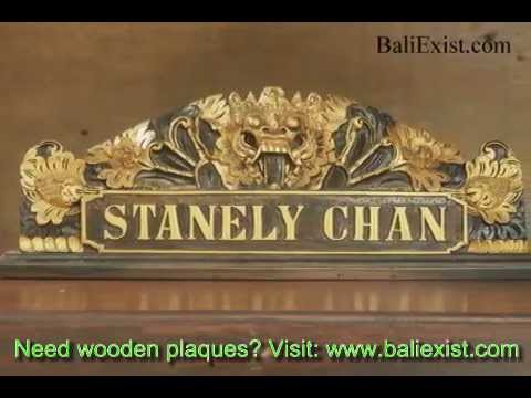 Carved Wooden Name Plate - YouTube