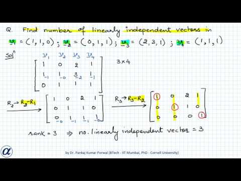 vectors linear independence example