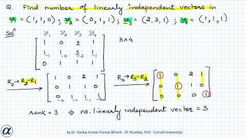 Linear Independence of Vectors Example 2