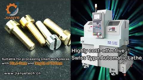 Swiss type automatic lathe KM-1107 for fastening machining