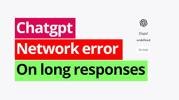 ChatGPT network error on long responses | ChatGPT internal Server Error
