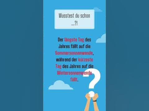 Längster Tag , kürzester Tag ☀️🌗🌑 / Allgemein °° YouTube