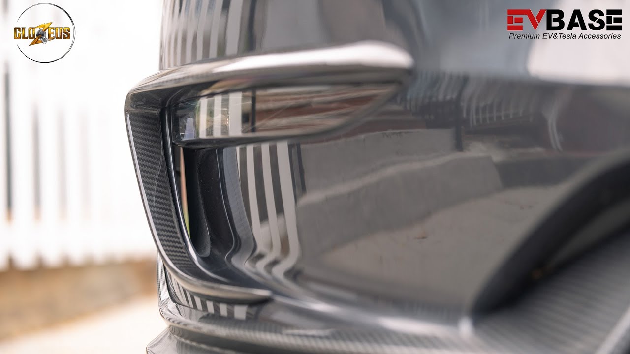 Установка накладки на переднюю противотуманную фару из углеродного волокна для Tesla Model Y