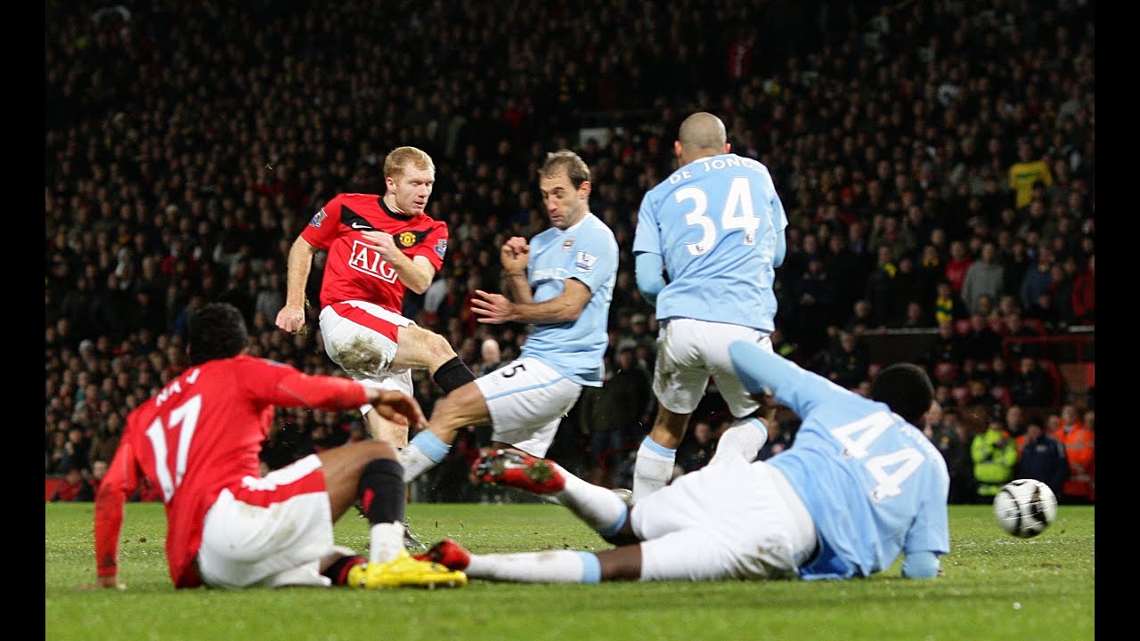 Paul Scholes Midfield MASTERCLASS vs Manchester City ● League Cup SF 09/10