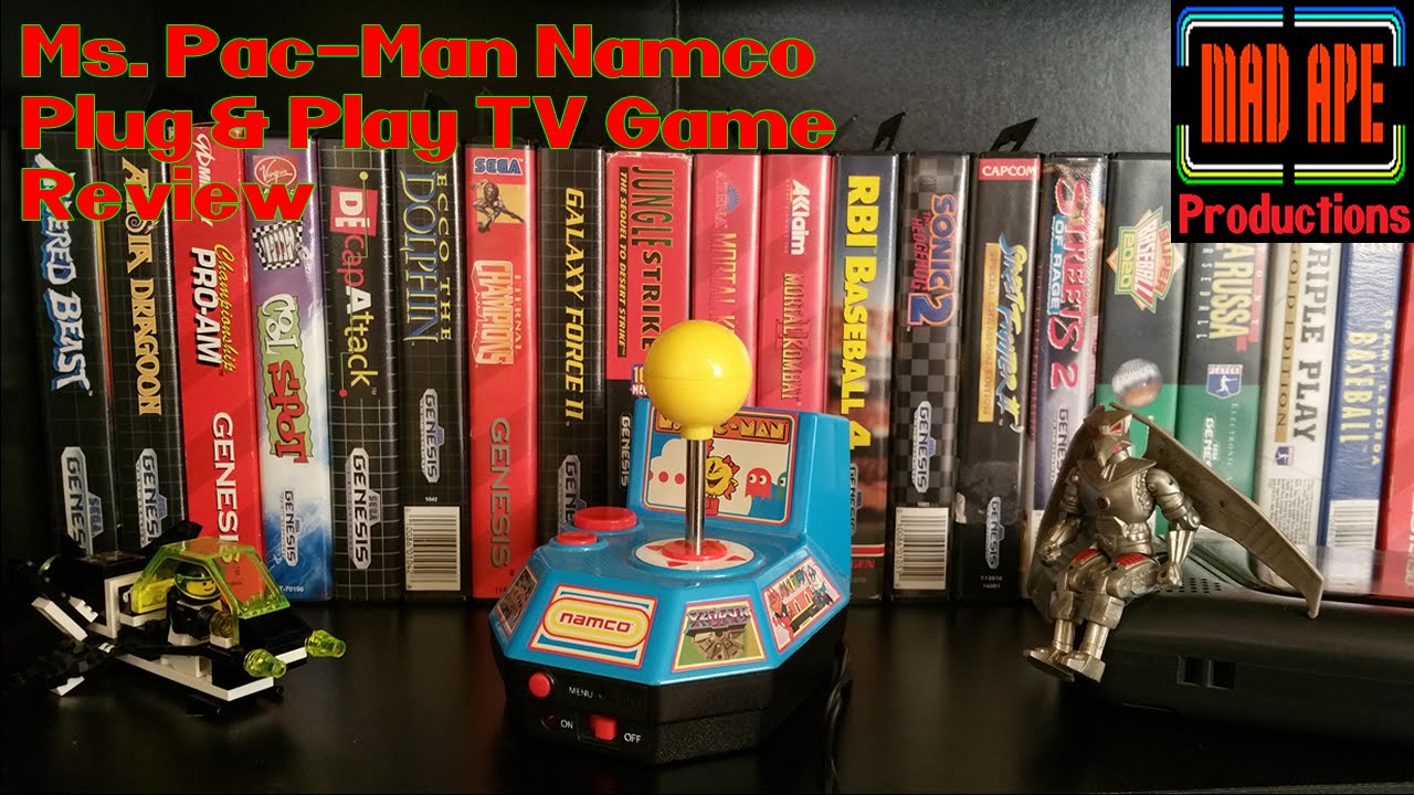 Ms. Pac-Man Namco Plug & Play TV Game Video Game Review - YouTube