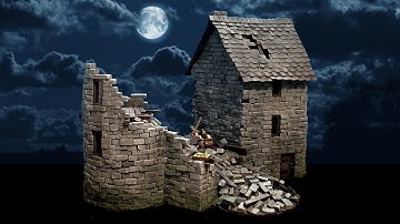 Warhammer OLD WORLD Terrain! - Collapsed Stone Towerhouse Tutorial For MORDHEIM, AOS, DND, Fantasy!
