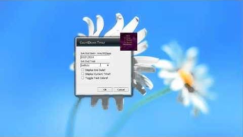Super Cute CountDown Timer Windows 7 Desktop Gadget